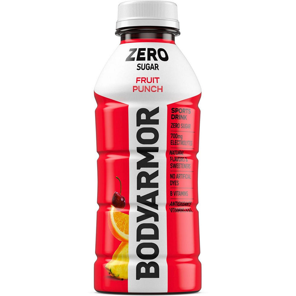 BODYARMOR Zero Sugar Fruit Punch Electrolyte Sports Drink, 16 oz