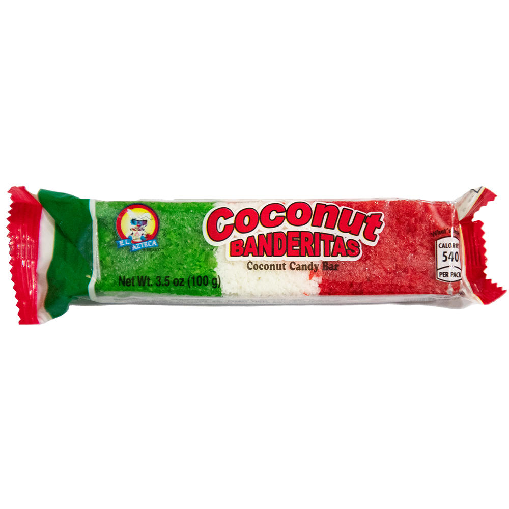 El Azteca Coconut Banderitas Candy Bar, 3.5 oz