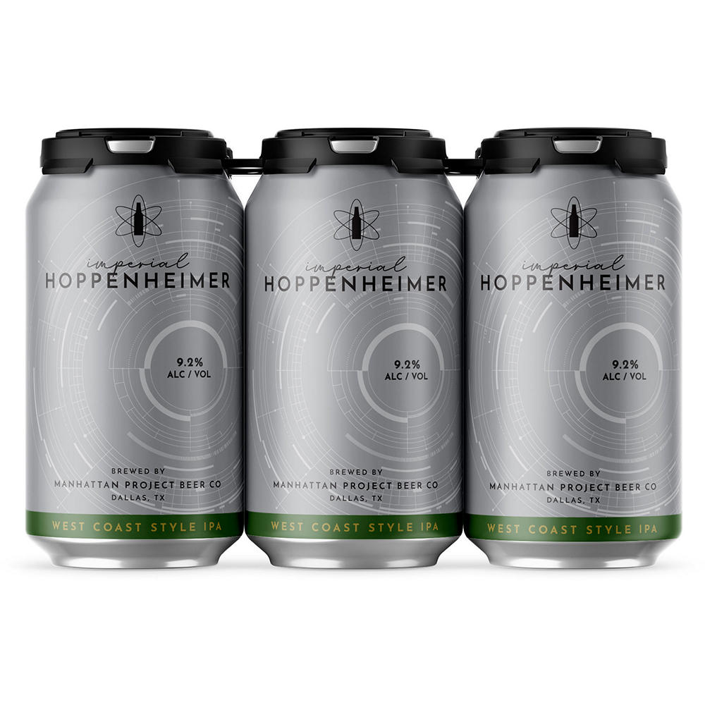 Manhattan Project Imperial Hoppenheimer West Coast Style IPA Craft Beer 6 pk Cans, 12 oz