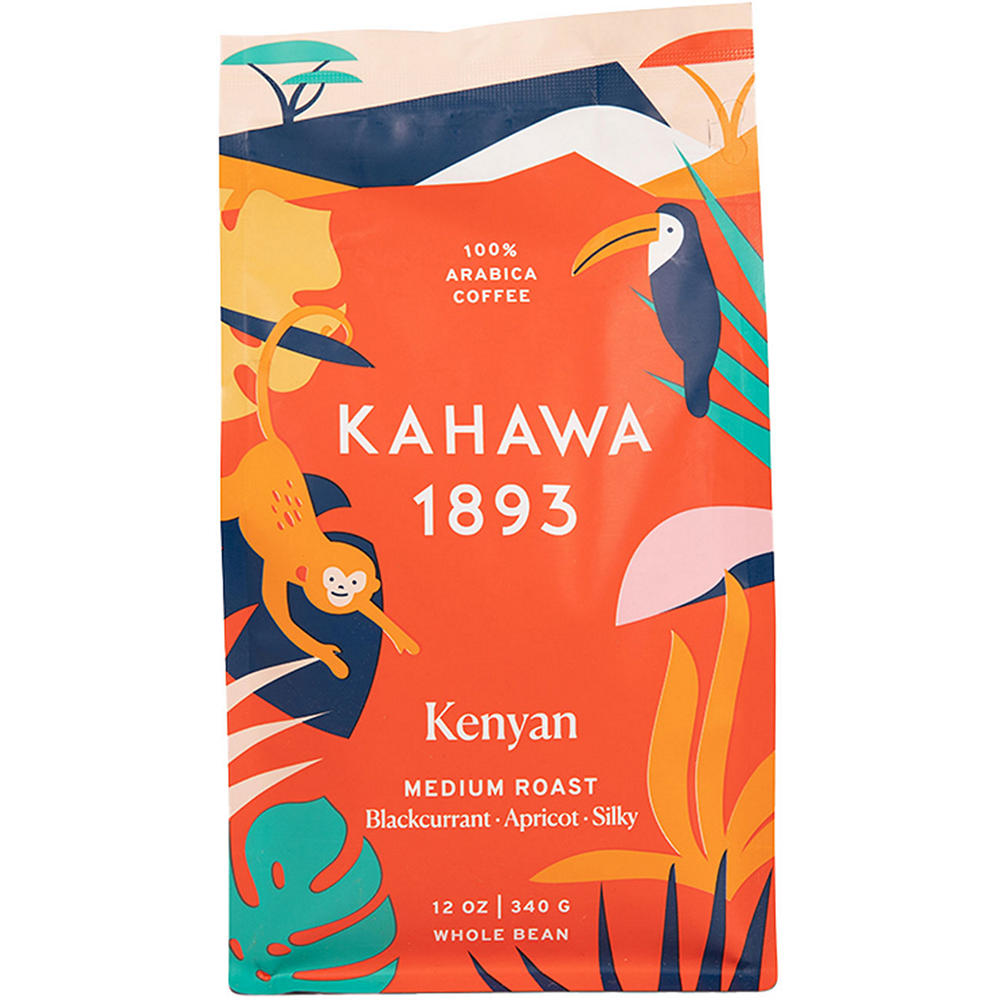 Kahawa 1893 Kenyan Medium Roast Whole Bean Coffee, 12 oz