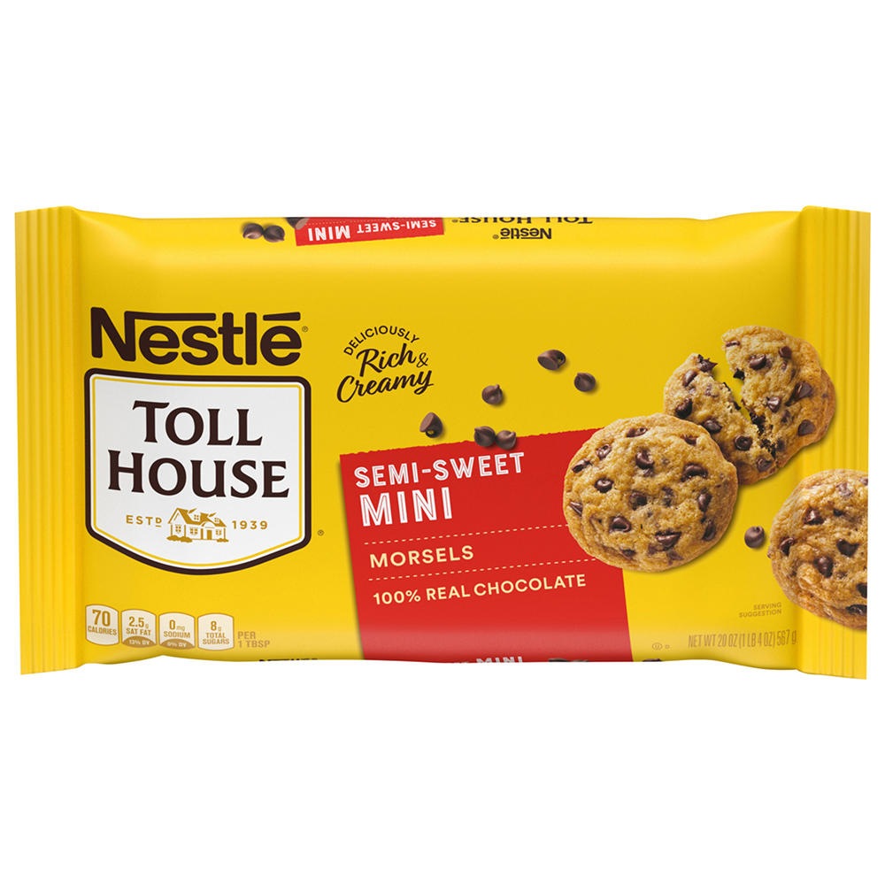 Nestle Toll House Mini Morsels Semi-Sweet Chocolate Baking Chips, 20 oz