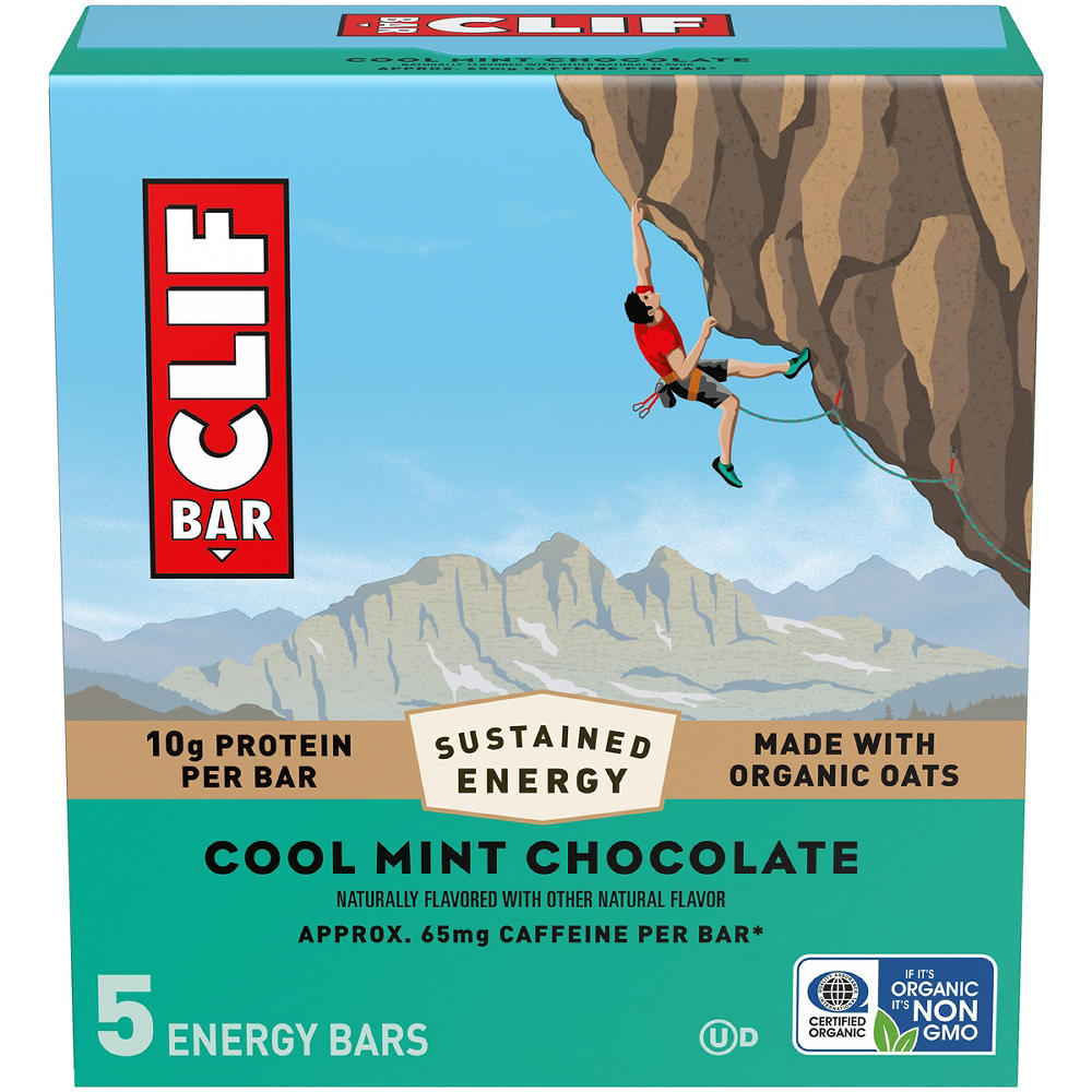 Clif 10g Protein Energy Bars - Cool Mint Chocolate, 5 pk