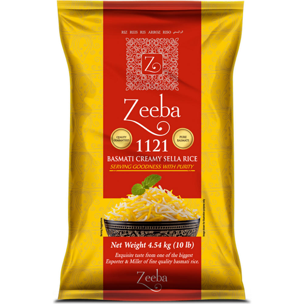 Zeeba Creamy Sella Basmati Rice, 10 lbs