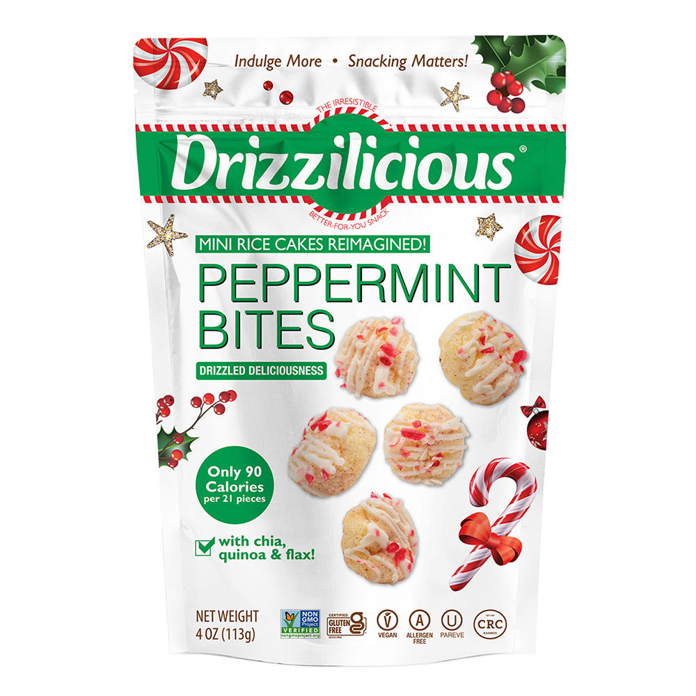 Drizzilicious Mini Rice Cakes - Peppermint Bites, 4 oz