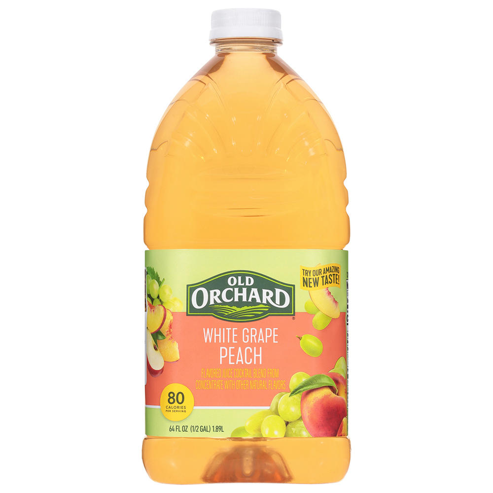 Old Orchard Juice Cocktail - White Grape Peach, 64 oz