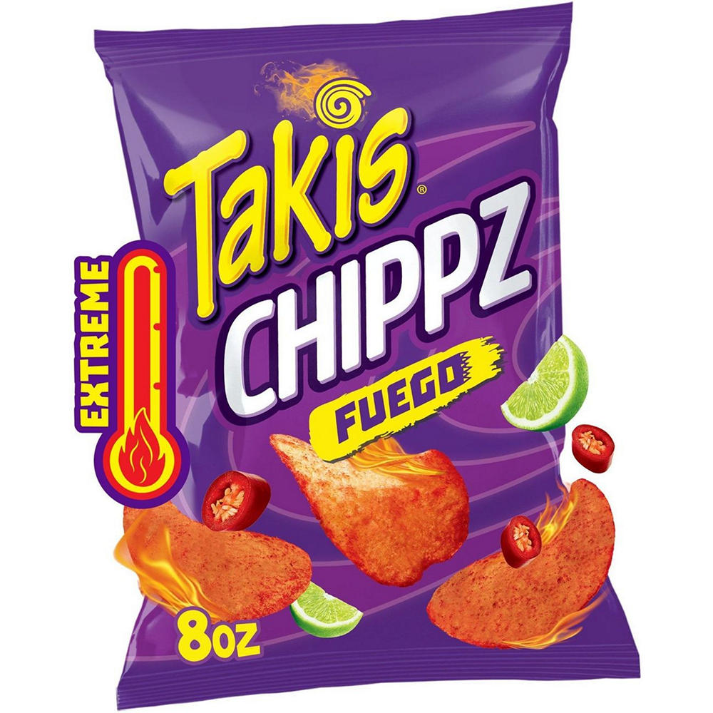 Takis Fuego Chippz Extreme Spicy Thin Cut Potato Chips, 8 oz