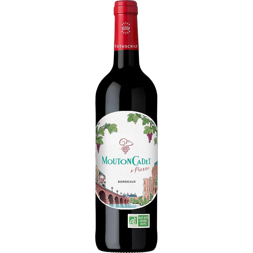 Mouton Cadet Organic Pierre Rouge French Red Wine, 750 mL