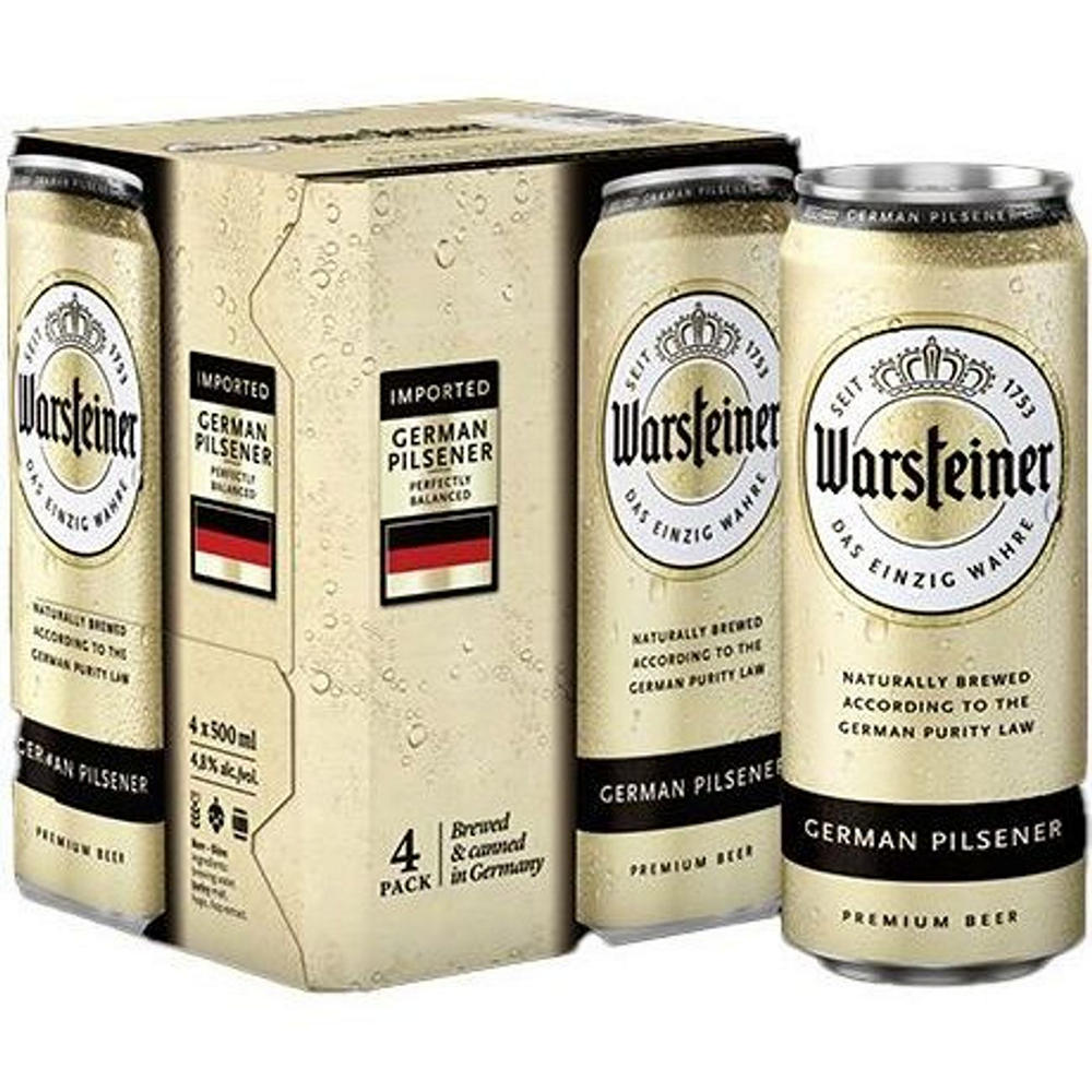 Warsteiner German Pilsner Beer 4 pk Cans, 16.9 oz