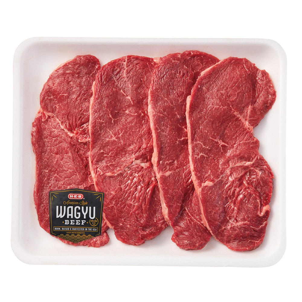 H-E-B American-Style Wagyu Beef Center Cut Top Sirloin Steaks, Thin Cut – Value Pack, Avg. 1.6 lbs