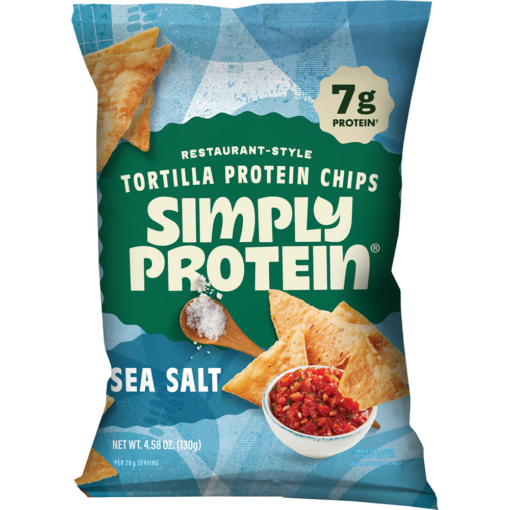 SimplyProtein Restaurant-Style Protein Tortilla Chips Sea Salt, 4.58 oz