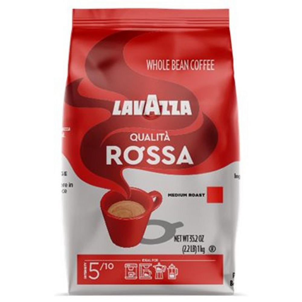 Lavazza Qualita Rossa Whole Bean Coffee, 2.2 lb