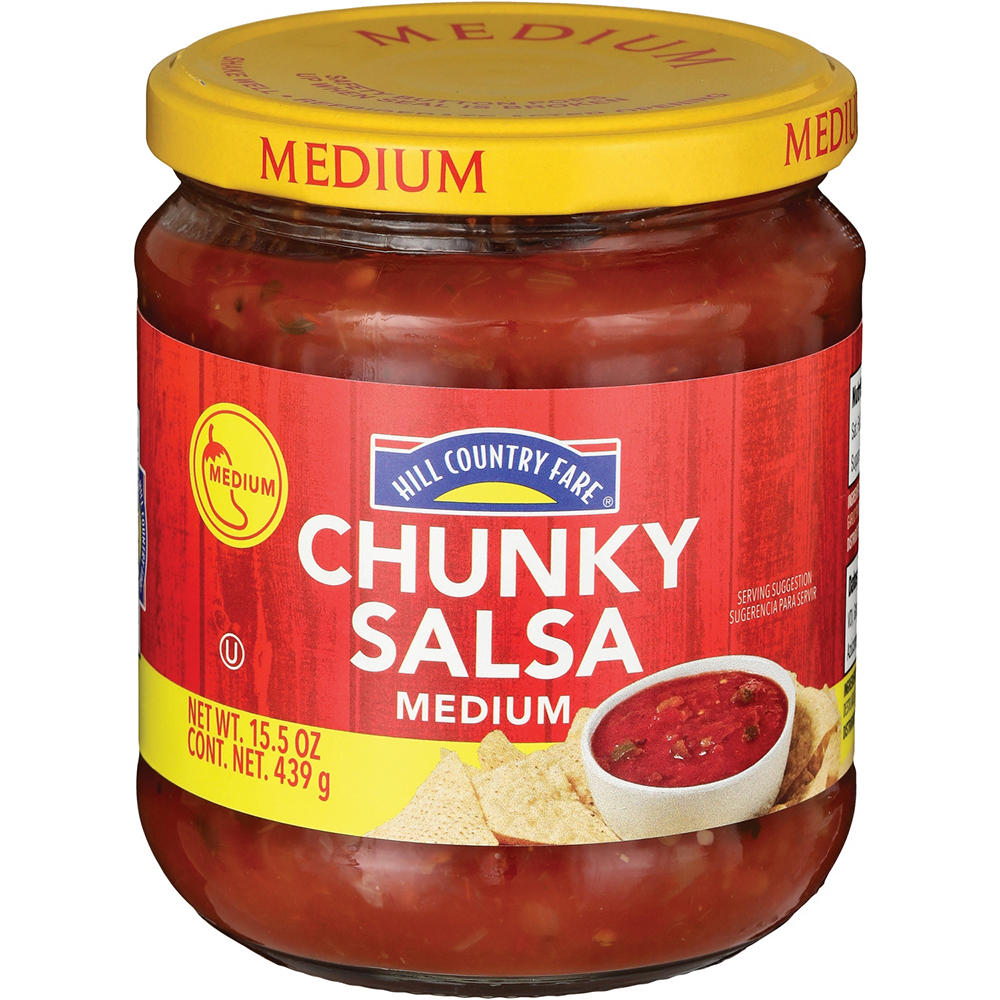 Hill Country Fare Chunky Salsa - Medium, 15.5 oz