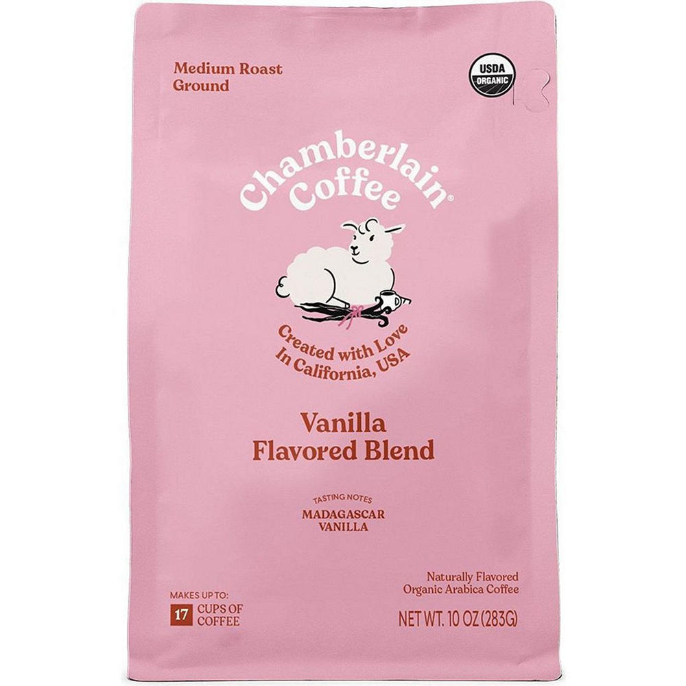 Chamberlain Coffee Fluffy Lamb Vanilla Medium Roast Ground, 10 oz