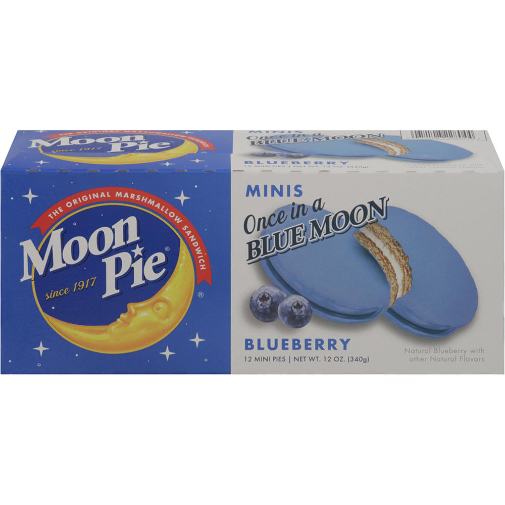 MoonPie Mini MoonPies Marshmallow Sandwich Cookies - Blueberry, 12 ct