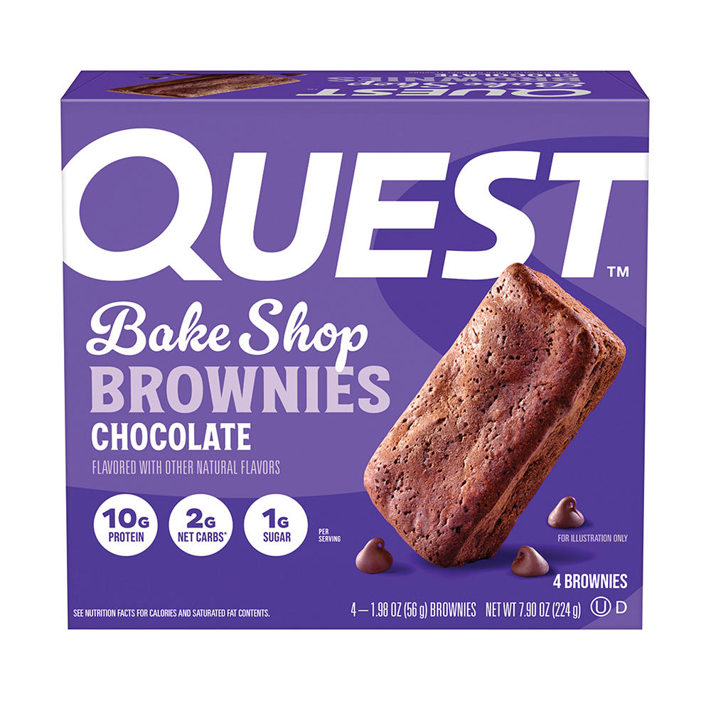 Quest Bake Shop 10g Protein Brownies - Chocolate, 4 ct