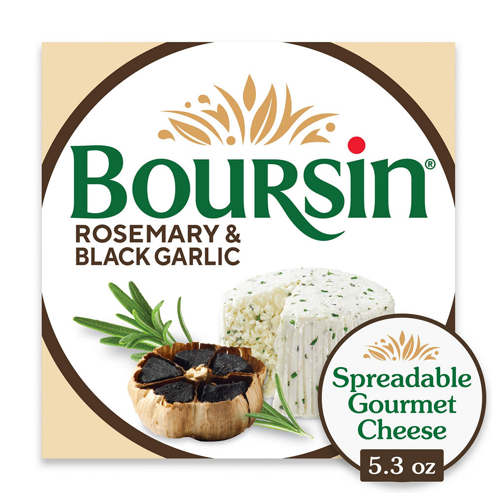 Boursin Rosemary & Black Garlic Flavored Spreadable Cheese, 5.3 oz