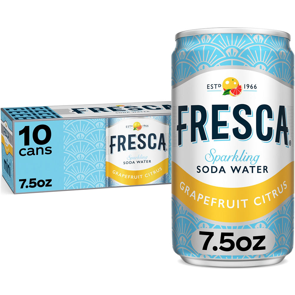 Fresca Citrus Soda Soft Drink Fridge Pack 10 pk Mini Cans, 7.5 oz