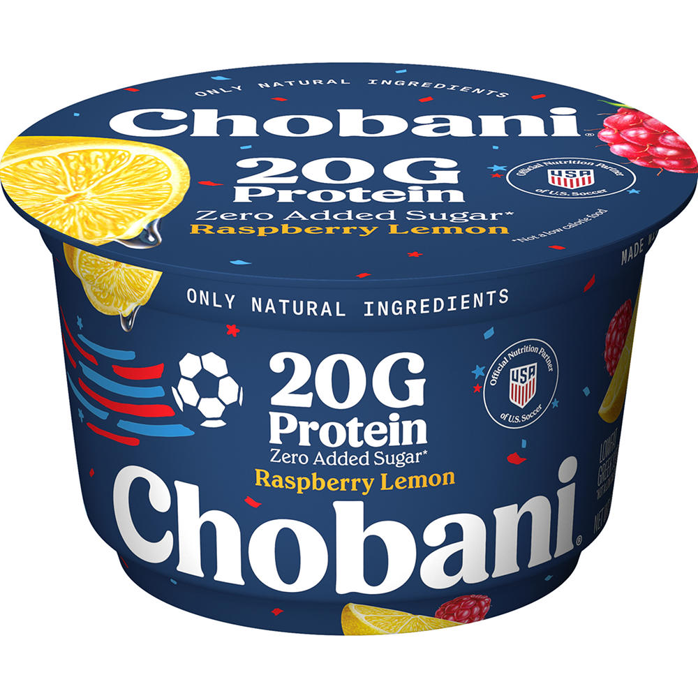 Chobani 20G Protein Zero Sugar Added Greek Yogurt - Raspberry Lemon, 6.7 oz