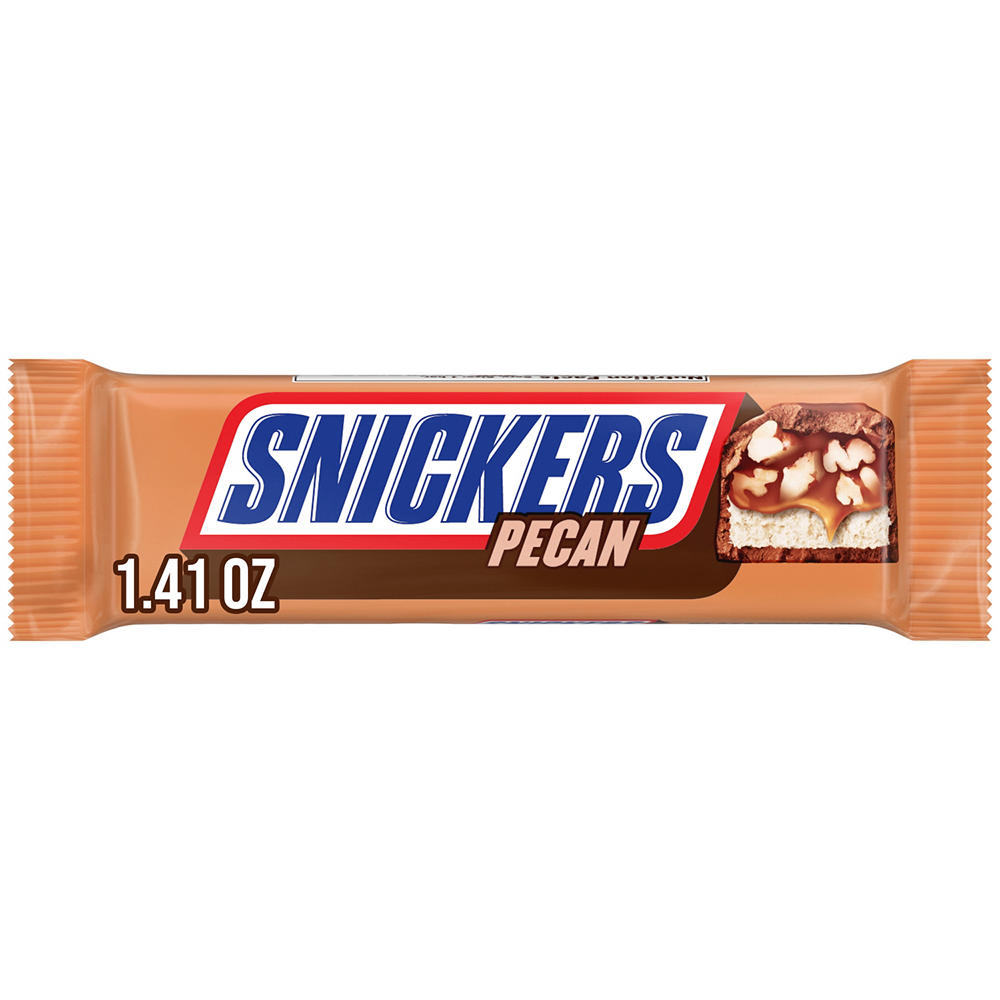 Snickers Pecan Milk Chocolate Candy Bar, 1.41 oz