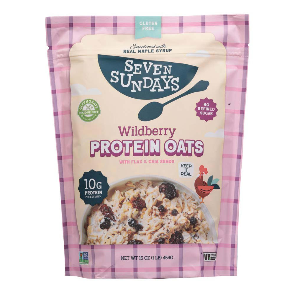 Seven Sundays Wildberry Protein Oats , 16 oz
