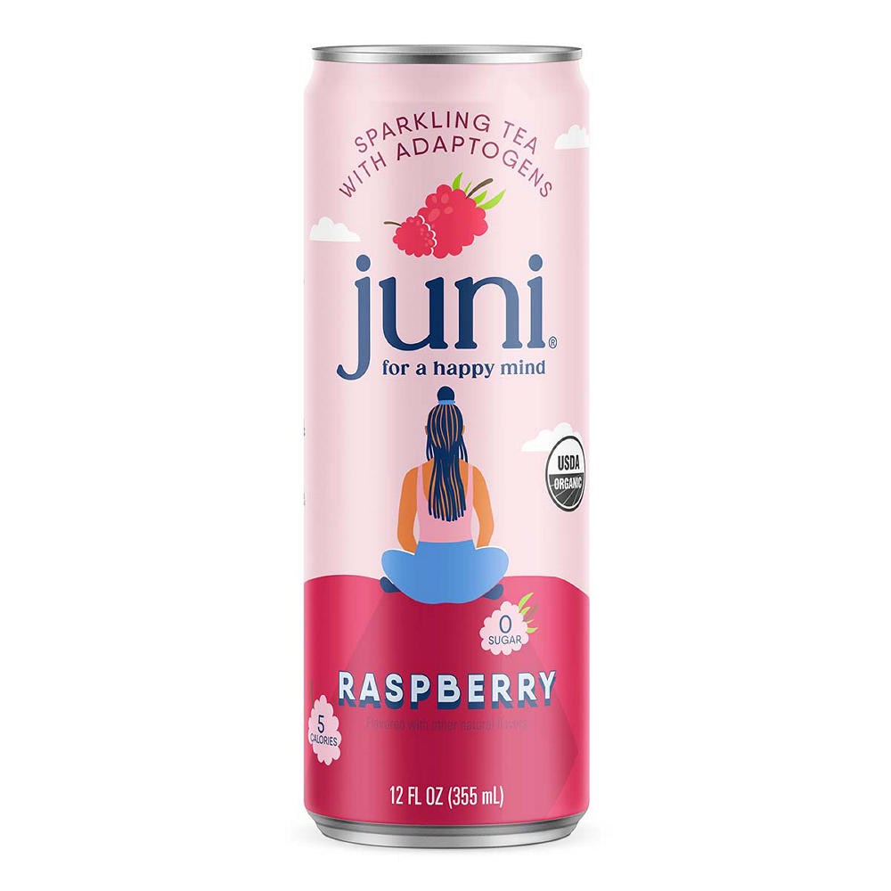 Juni Sparkling Adaptogen Tea - Raspberry, 12 oz
