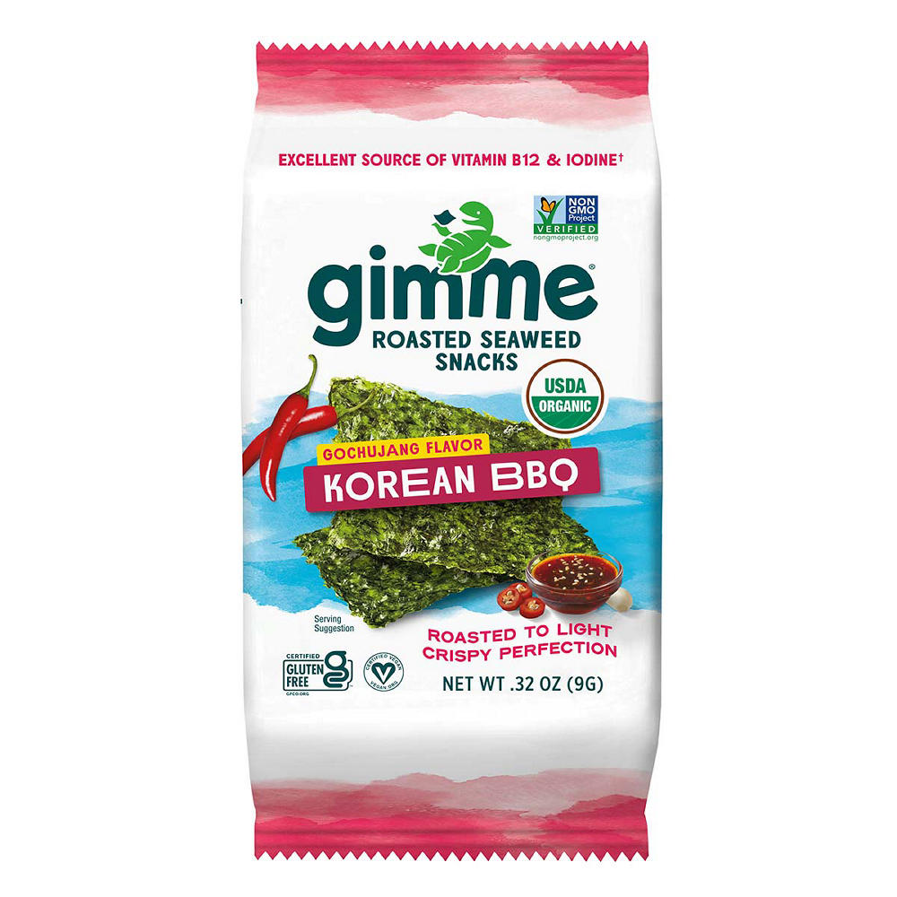 gimme Roasted Seaweed Snack - Korean BBQ, 0.32 oz