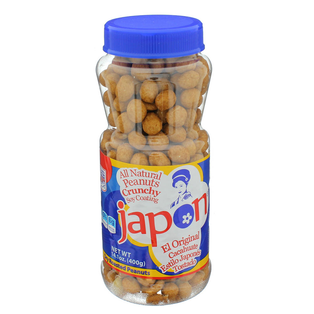 Japon Dry Roasted Peanuts - Crunchy Soy Coating, 14.1 oz