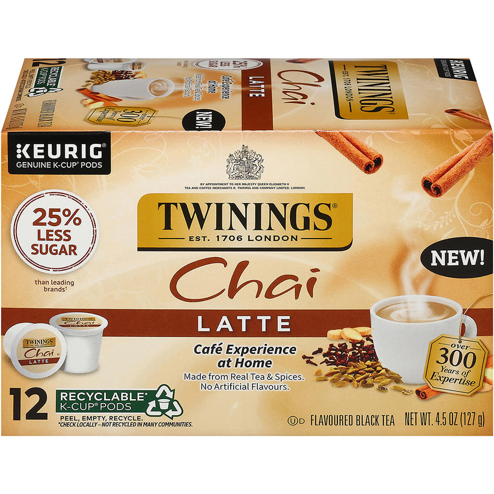 Twinings Chai Latte Single-Serve Tea Pods, 12 ct