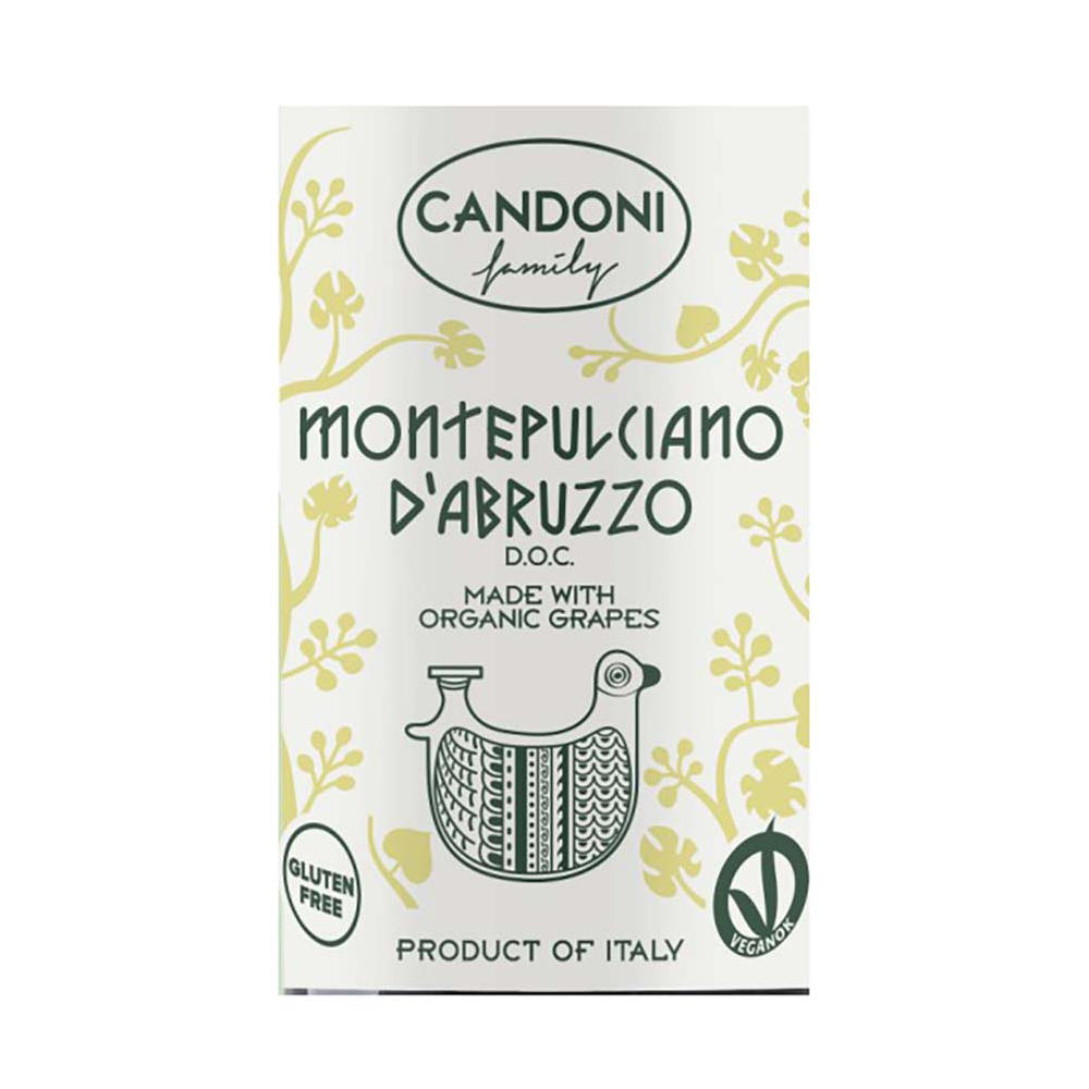 Candoni Organic Montepulciano D'Abruzzo Italy Red Wine, 750 mL