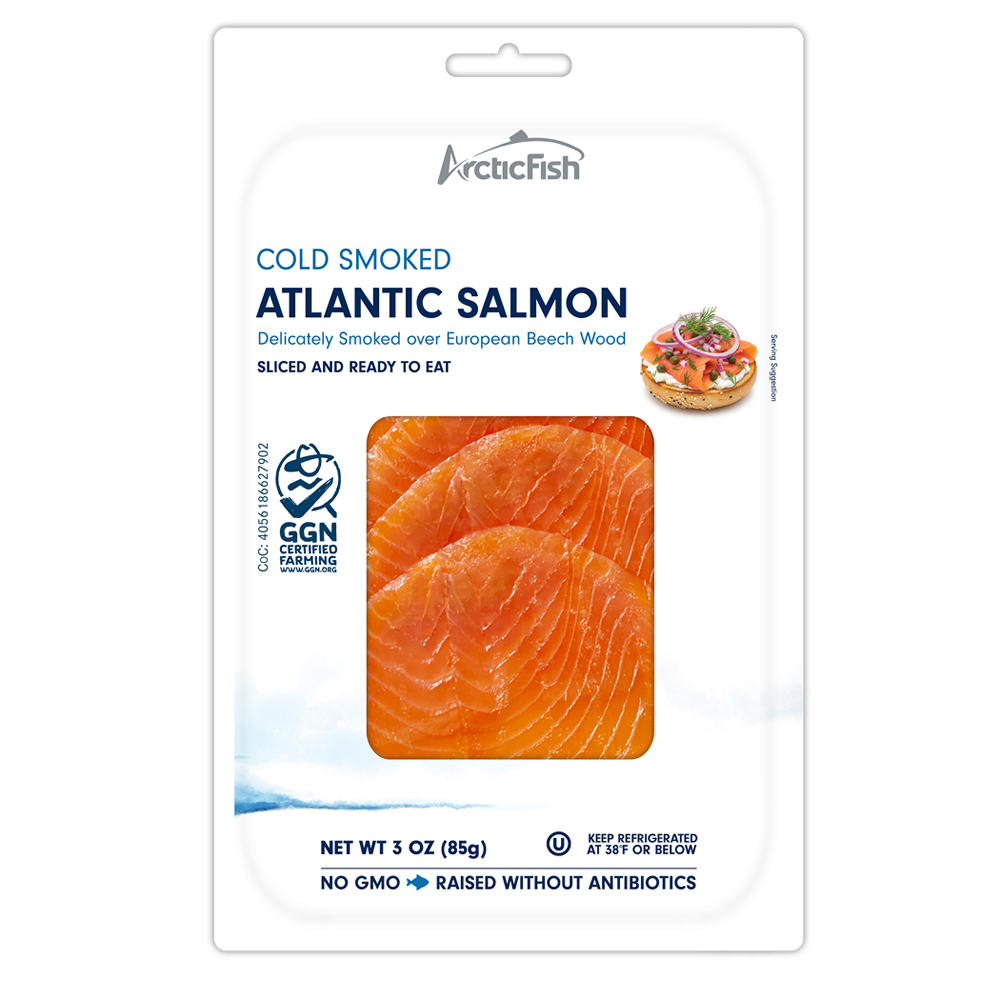 Arctic Fish Cold Smoked Norwegian Salmon, 3 oz