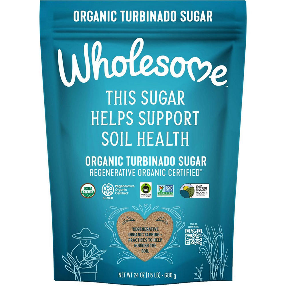 Wholesome Regenerative Organic Turbinado Sugar, 24 oz