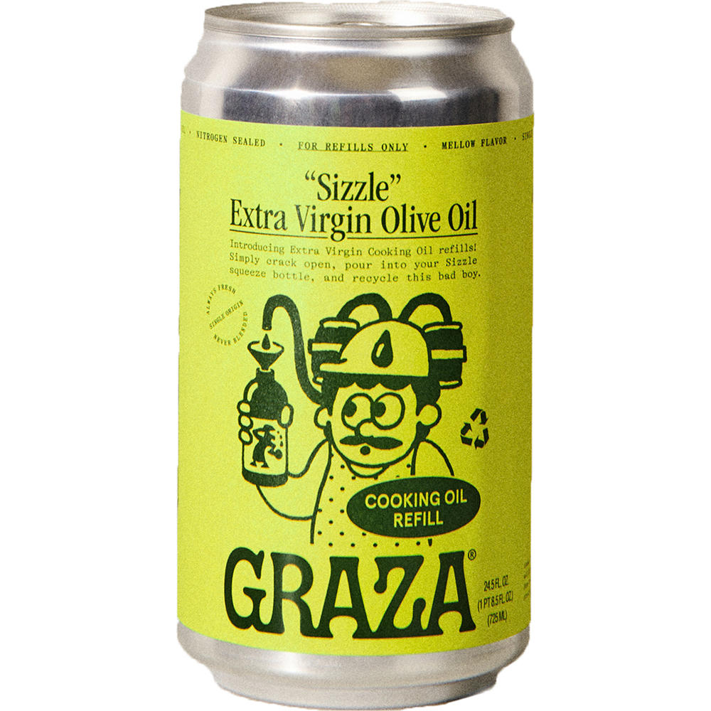 Graza "Sizzle" Extra Virgin Olive Oil Refill Can, 24.5 oz