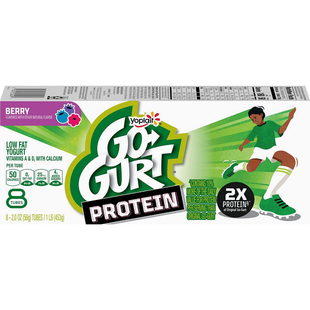 Yoplait GoGurt Protein Berry Yogurt Tubes, 8 ct