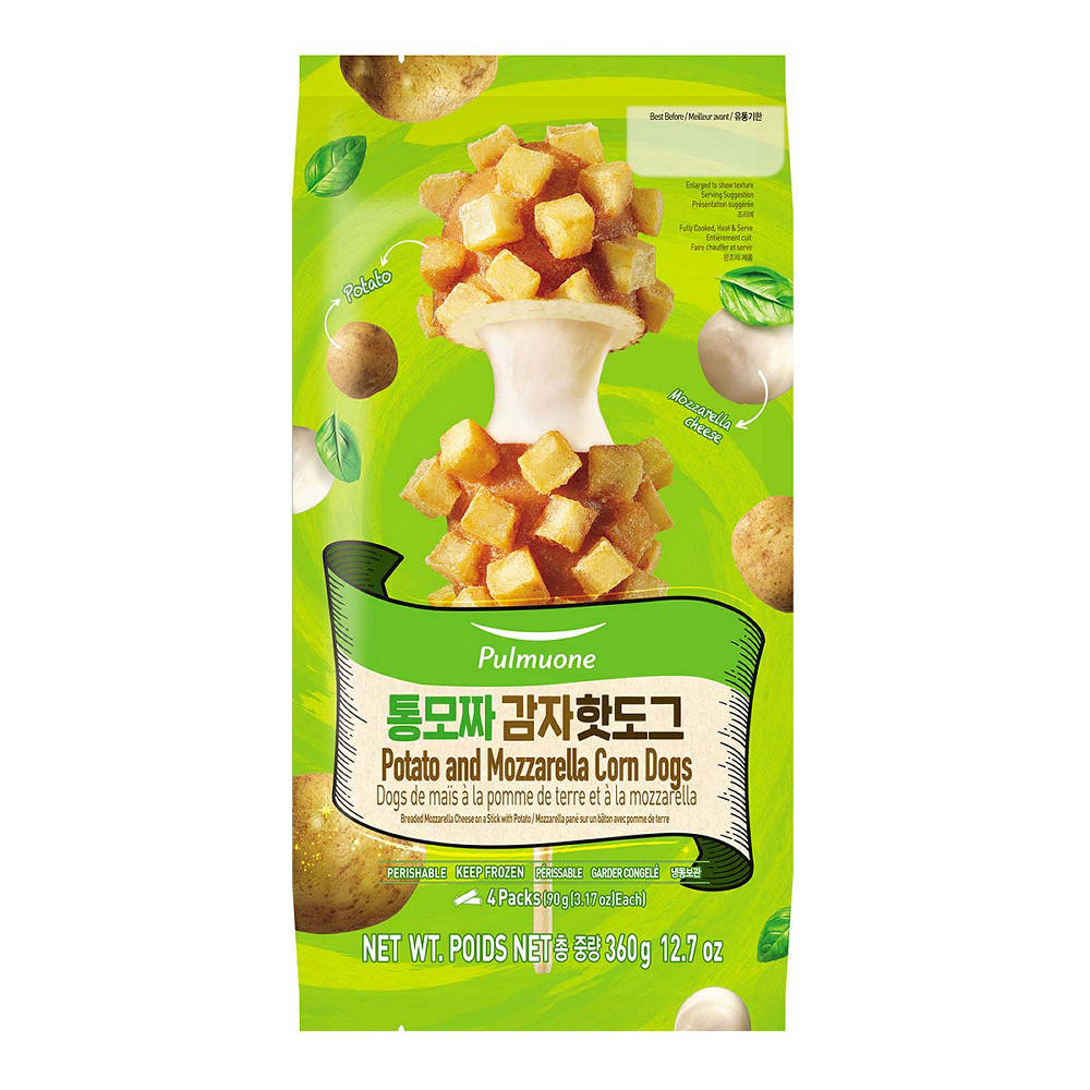 Pulmuone Potato & Mozzarella Corn Dogs, 12.7 oz