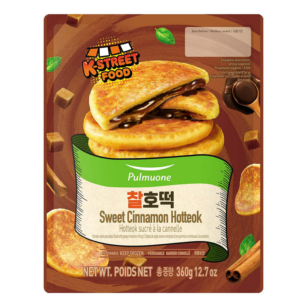 Pulmuone Sweet Cinnamon Hotteok Korean Style Pancakes, 12.7 oz