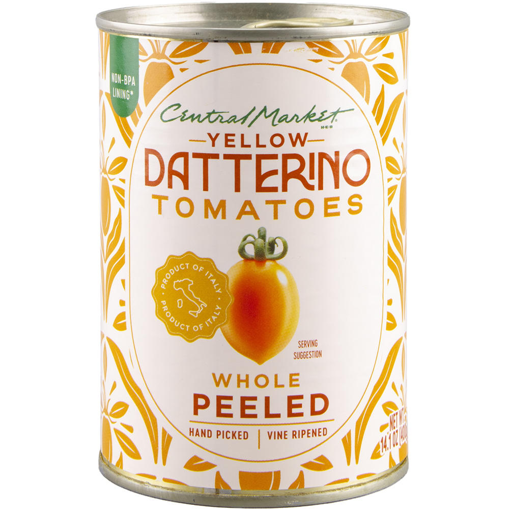 Central Market Whole Peeled Yellow Datterino Tomatoes in Juice, 14.1 oz