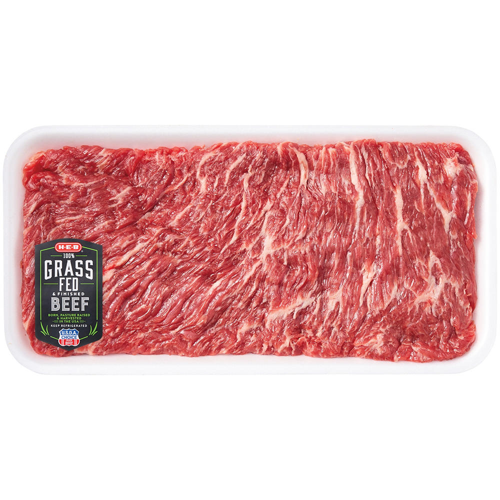 H-E-B Grass Fed & Finished Beef Butterflied Boneless Sirloin Steak, Avg. 1.0 lb