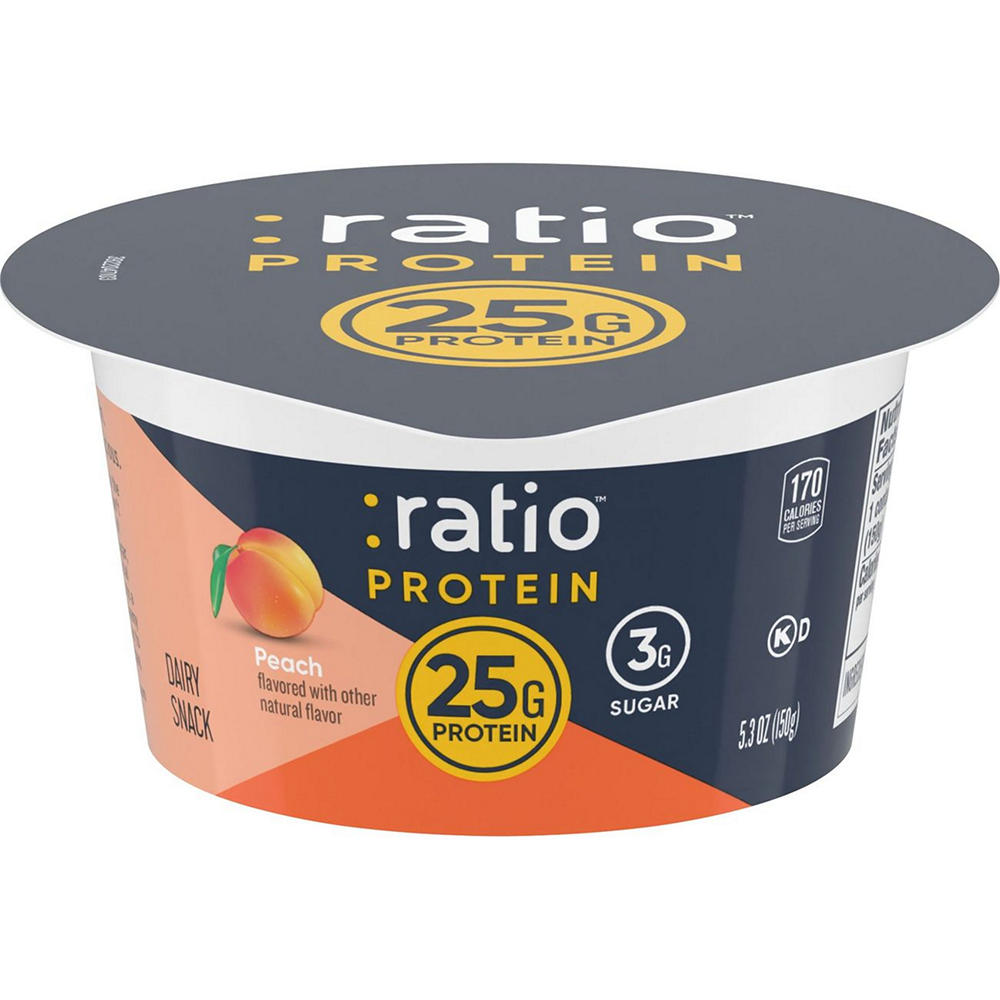 :ratio 25g Protein Peach Dairy Snack, 5.3 oz