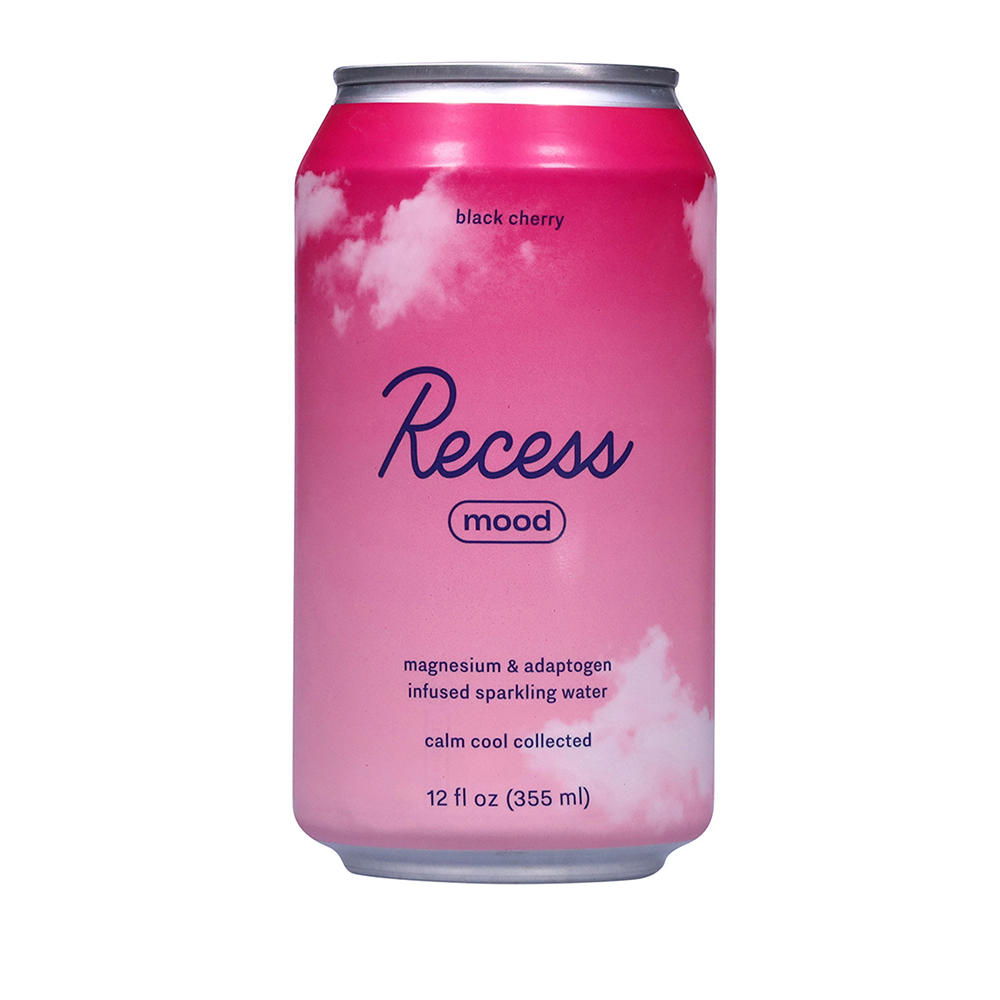 Recess Mood Infused Sparkling Water - Black Cherry, 12 oz