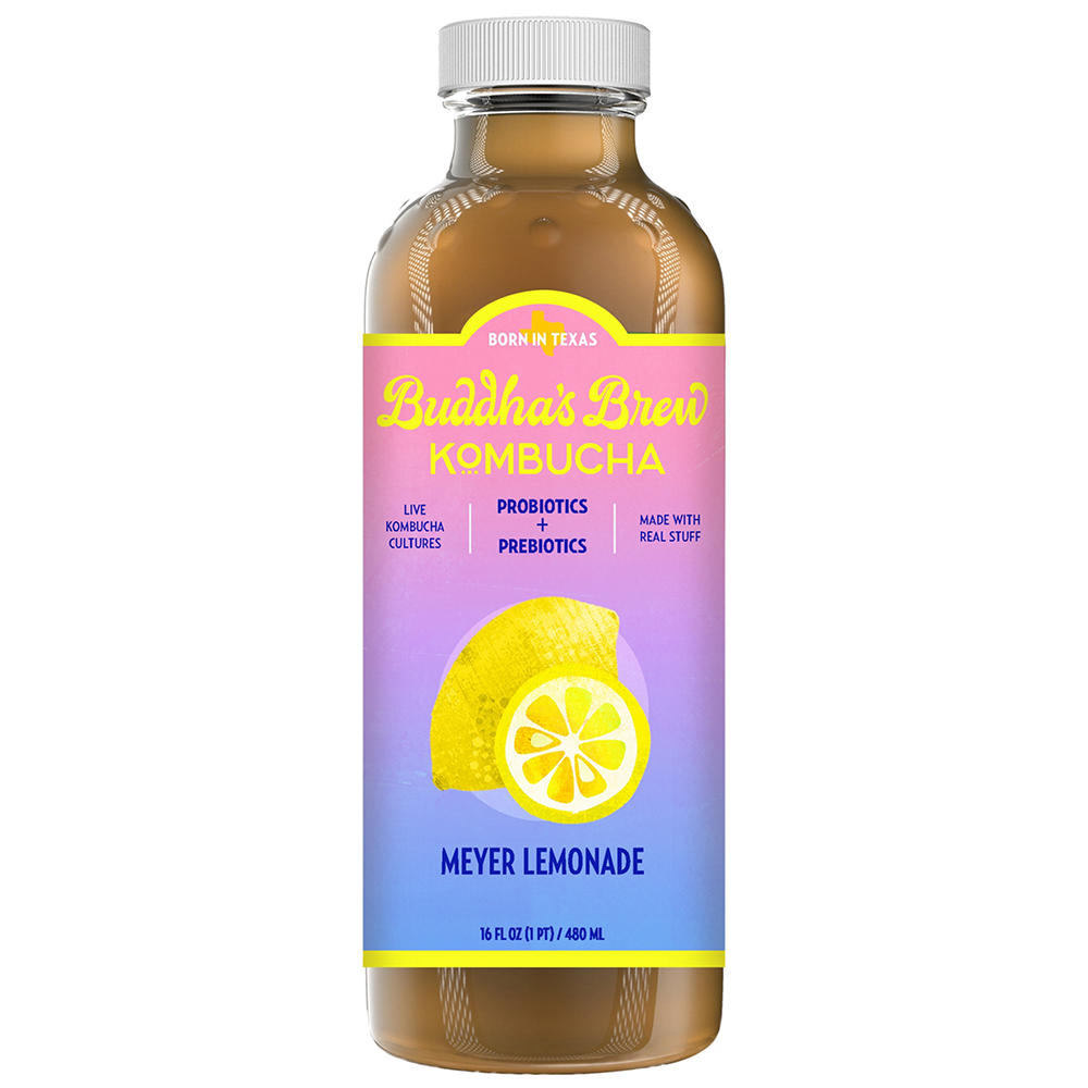 Buddha's Brew Kombucha - Meyer Lemon, 16 oz