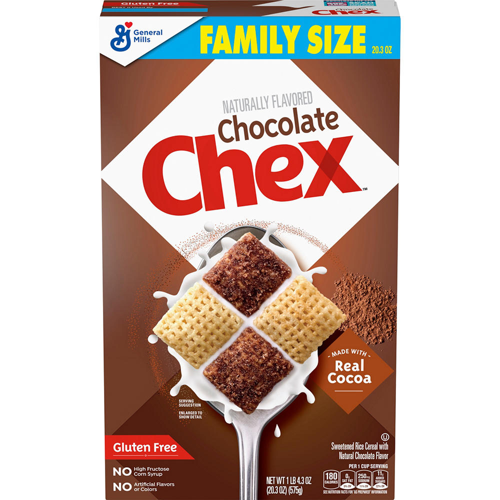 General Mills Chocolate Chex Cereal - Family Size, 20.3 oz