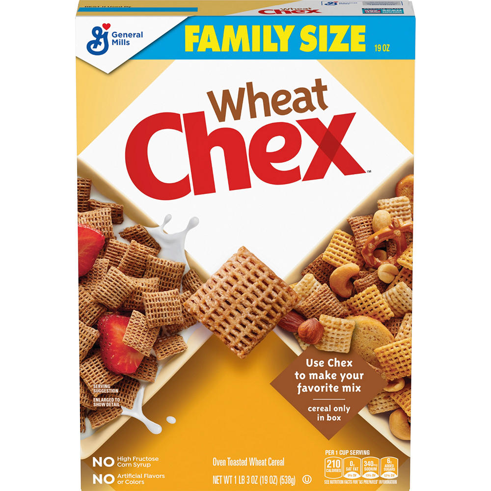 General Mills Wheat Chex Cereal - Family Size, 19 oz