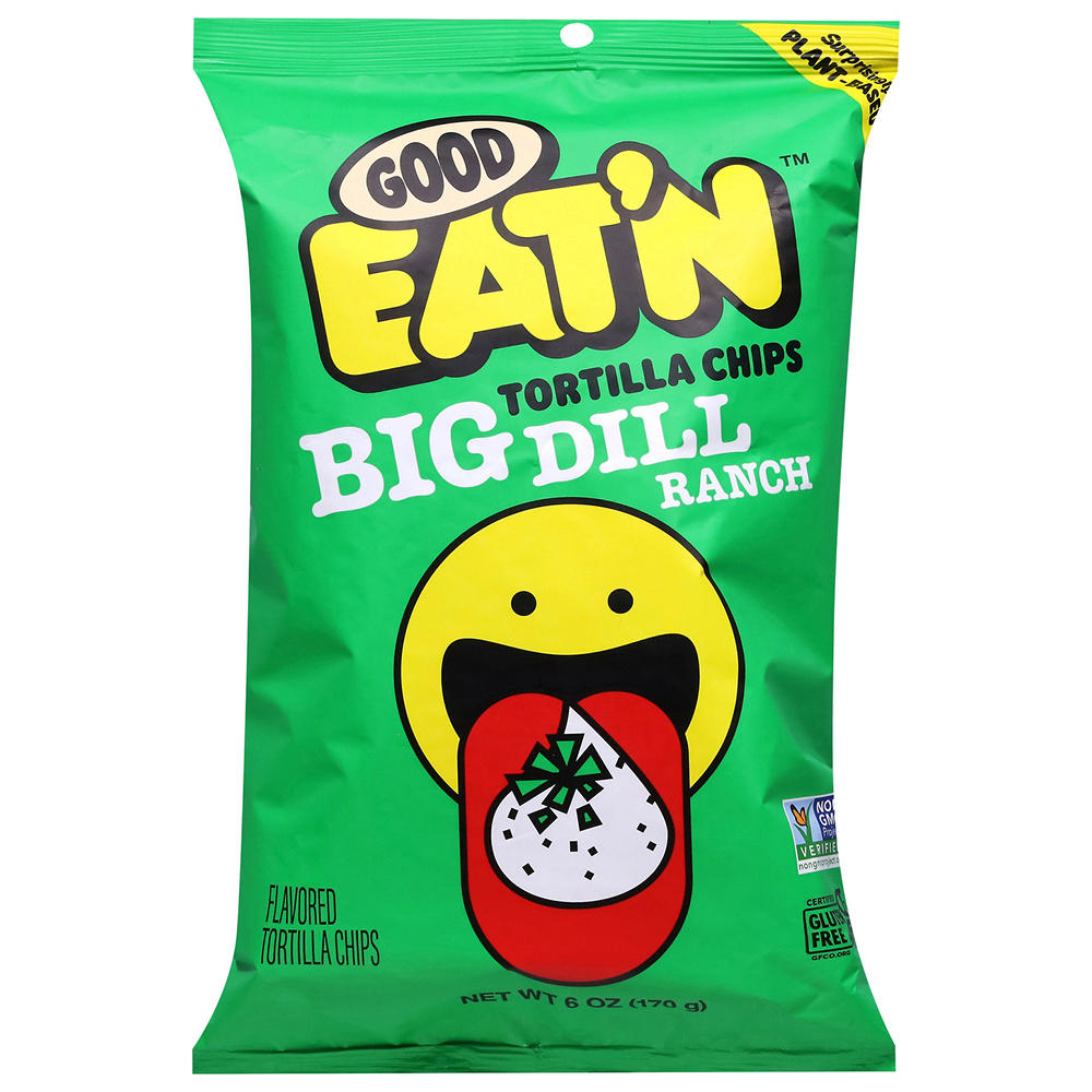 Good Eat'n Plant-Based Tortilla Chips - Big Dill Ranch, 6 oz