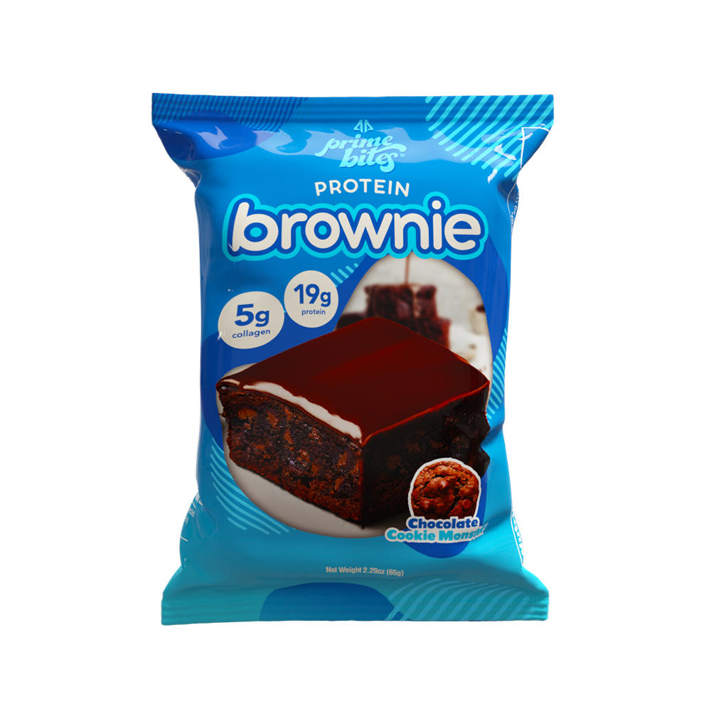 Prime Bites 19g Protein Brownie - Chocolate Cookie Monster, 2.29 oz