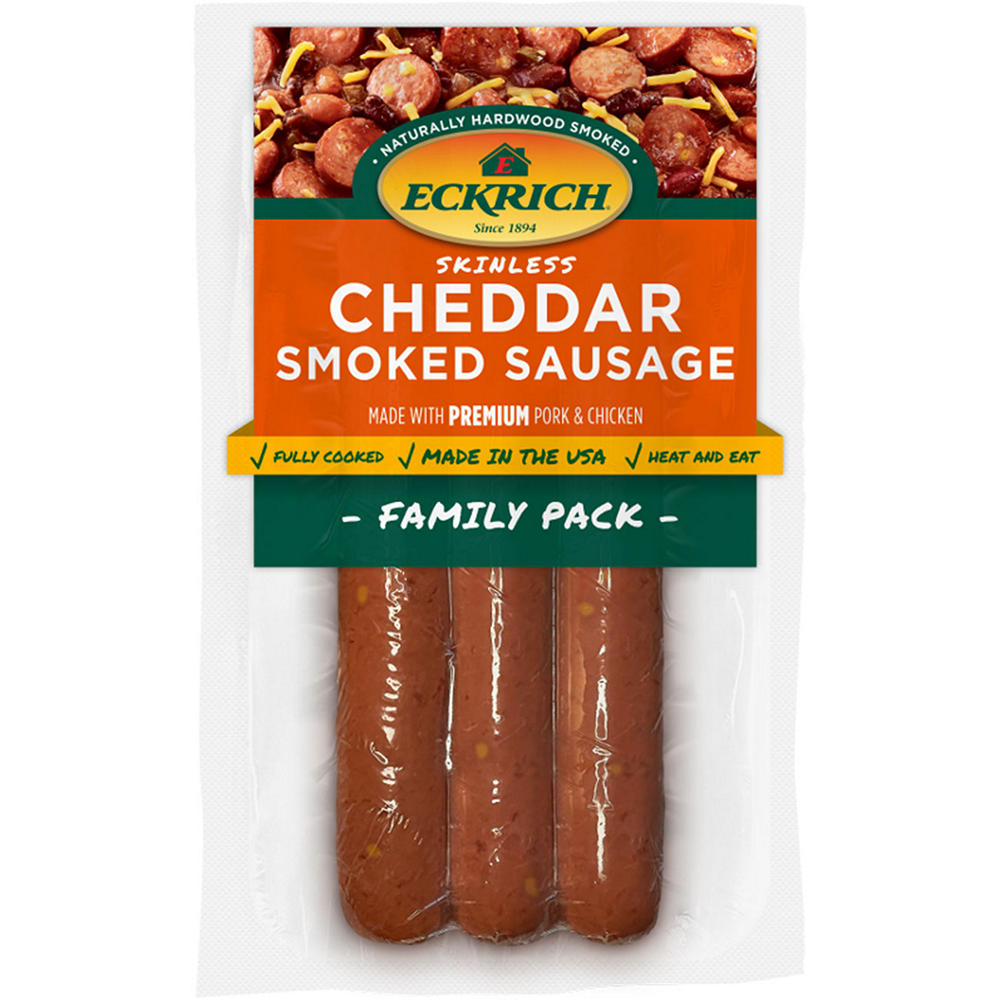 Eckrich Cheddar Smoked Sausage Value Pack, 39 oz