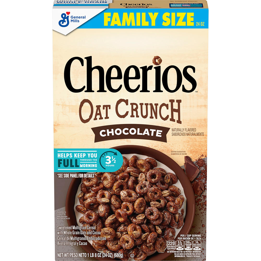 General Mills Oat Crunch Chocolate Cheerios Cereal - Family Size, 24 oz