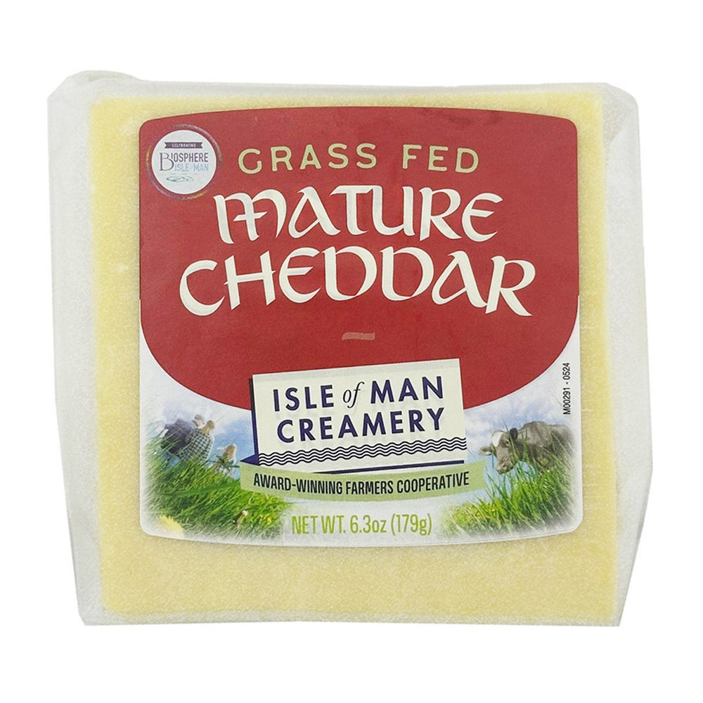 Isle of Man Grass-Fed Vintage Mature Cheddar Cheese, 6.3 oz