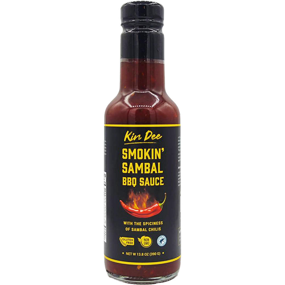 Kin Dee Smokin' Sambal BBQ Sauce, 13.8 oz