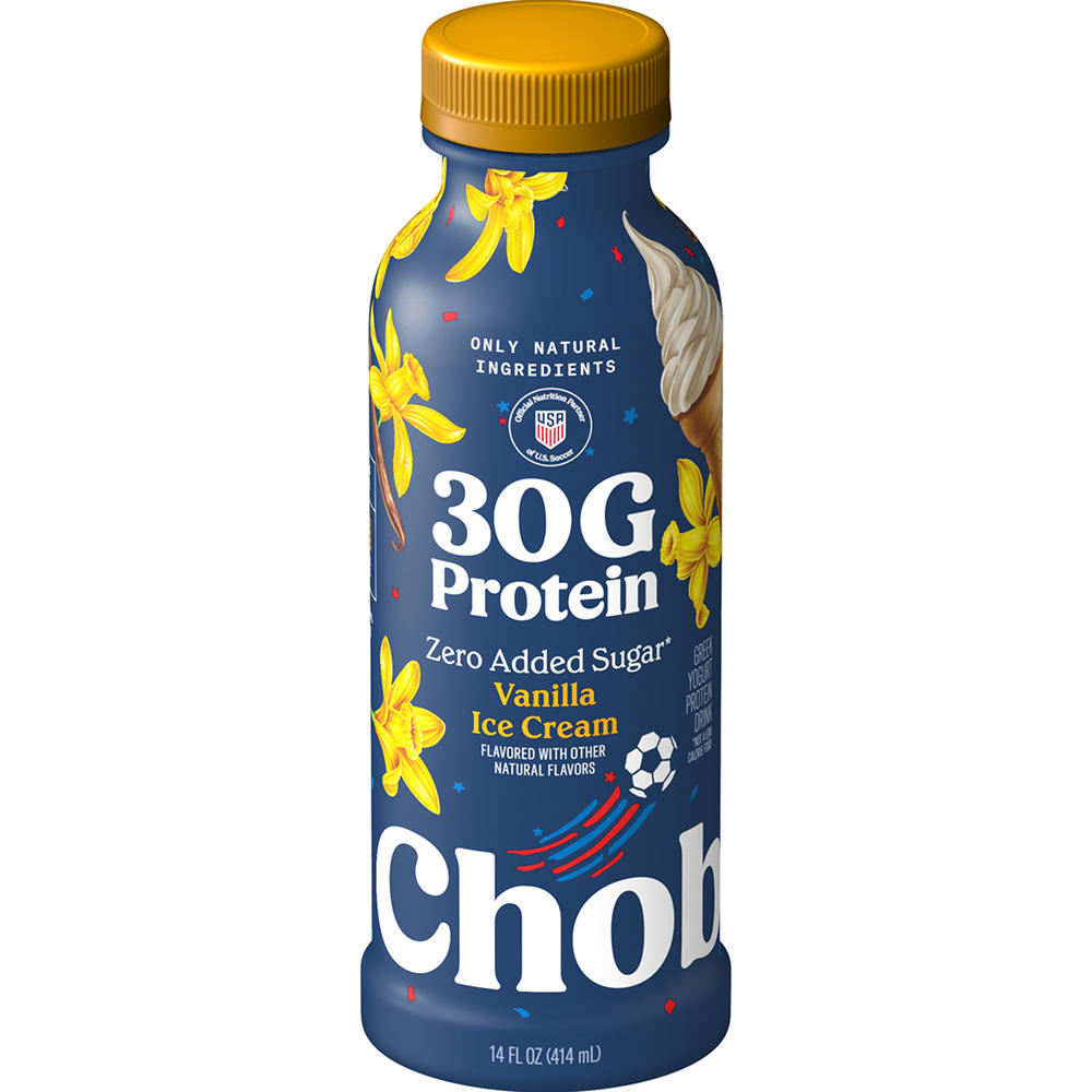 Chobani 30G Protein Zero Sugar Added Yogurt Drink - Vanilla Ice Cream, 14 oz