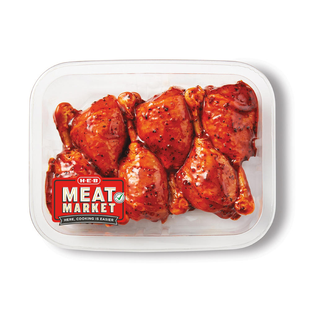 H-E-B Meat Market Smokey BBQ Marinated Bone-In Drumsticks, Avg. 2.95 lbs